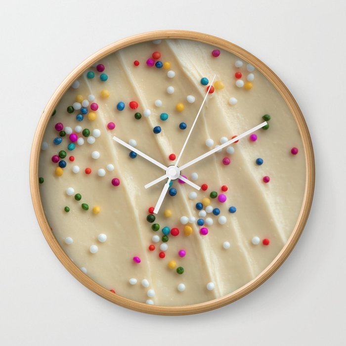 Vanilla Frosting & Candy Sprinkles Wall Clock
