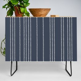 Ethnic Spotted Stripes in Blue Credenza