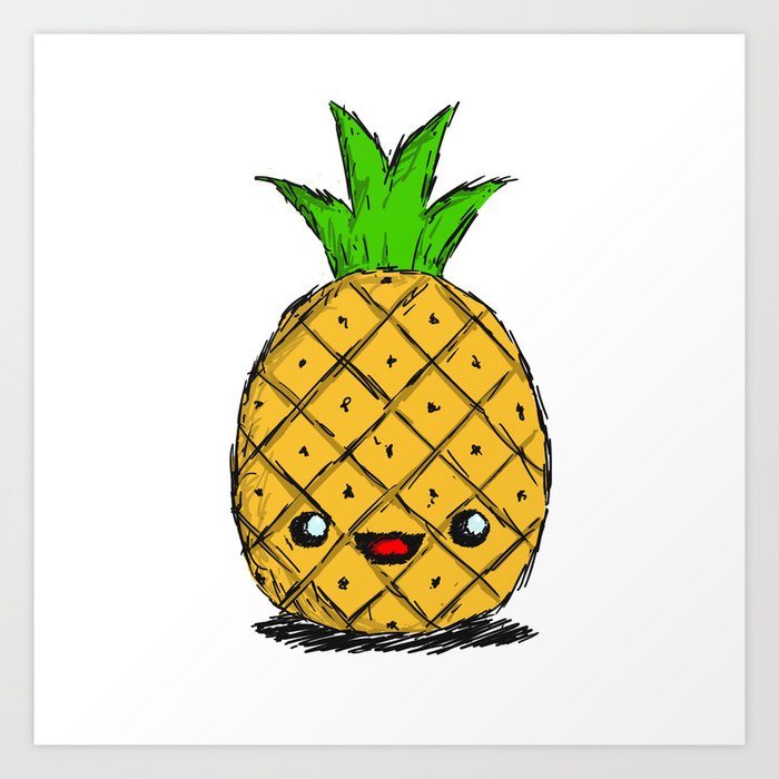 Cute Pineapple Art Print