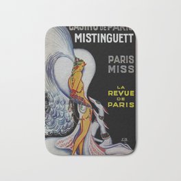 Vintage Paris France Cabaret Ad Bath Mat