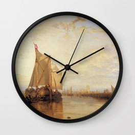 J. M. W. Turner "The Dort Packet-Boat from Rotterdam Becalmed" Wall Clock