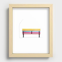 Colourful Bench Recessed Framed Print