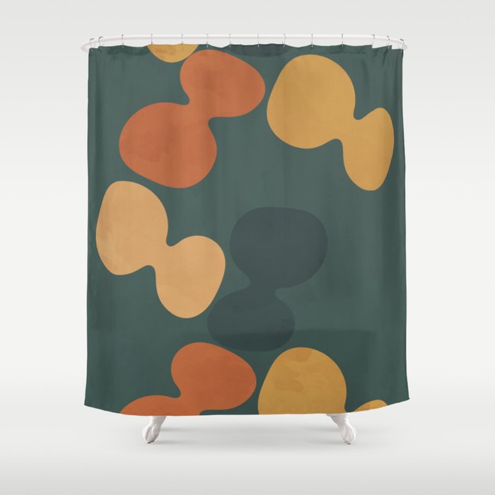 Nordic Earth Tones - Abstract Shapes 5 Shower Curtain