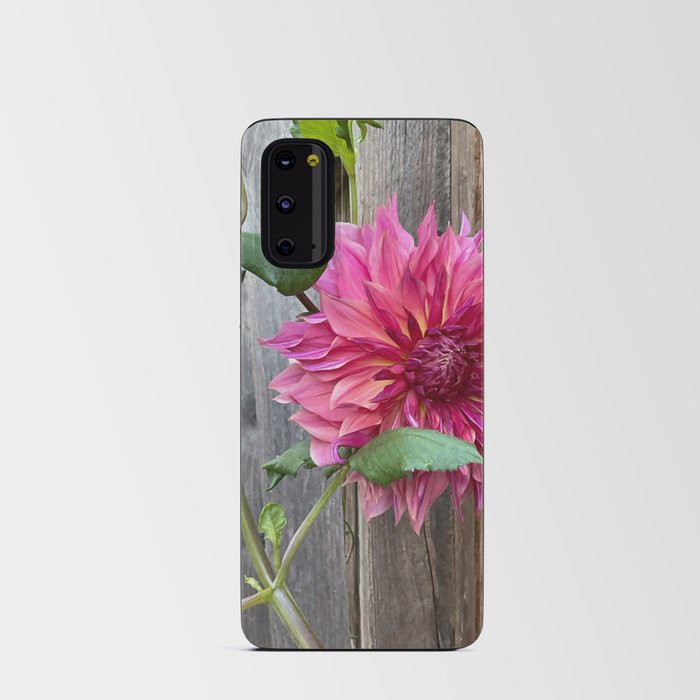 Dahlia on the fence Android Card Case