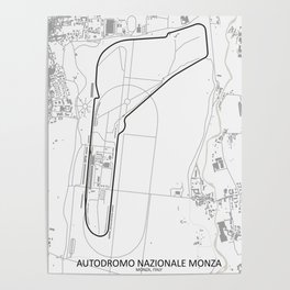 Autodromo Nazionale Monza Circuit Map Poster