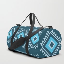 Blue geometric pattern Duffle Bag
