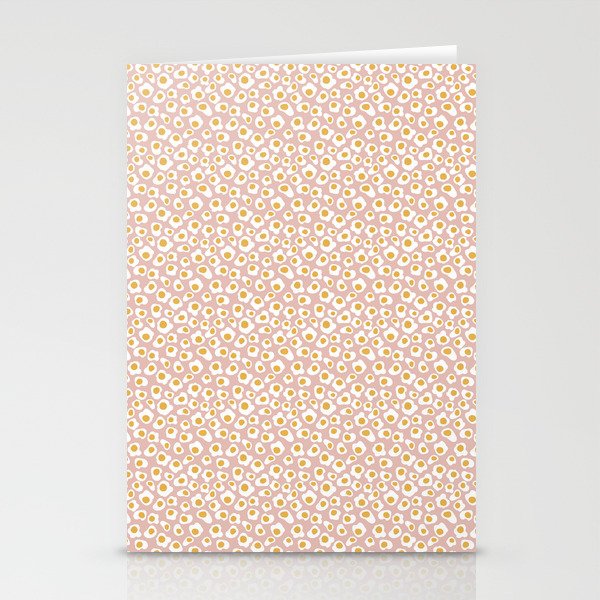 Little Bitty Eggs with Pepper Dots - Pink White Yellow Stationery Cards