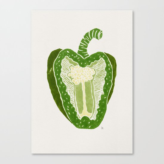 Green Pepper Canvas Print