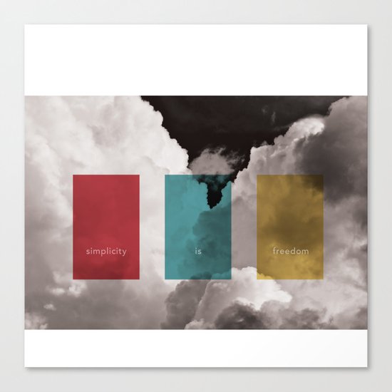simplicity is freedom Canvas Print