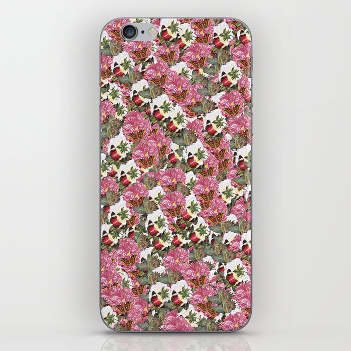 Elegant Floral And Butterfly Pattern iPhone Skin