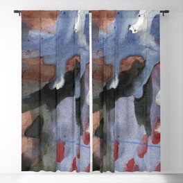 Simple abstract watercolor animal print. Brushed grunge graffiti. Terrakota tye dye boho. Best for backgrounds, wallpapers, covers and packaging, wrapping paper. Blackout Curtain