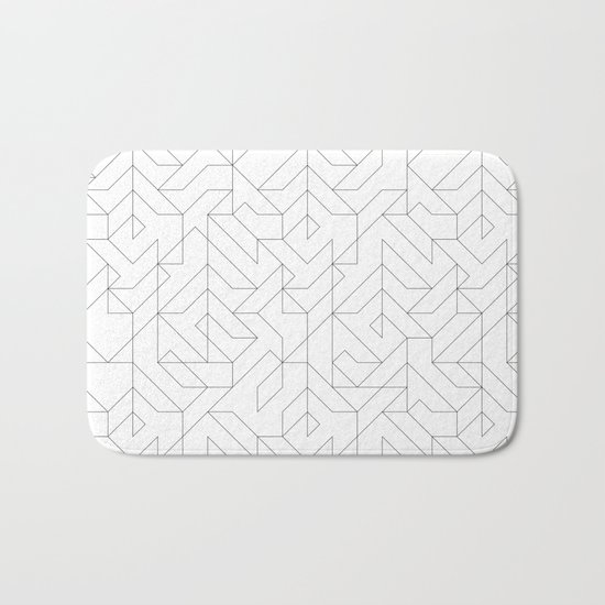 Geometric Camo Bath Mat