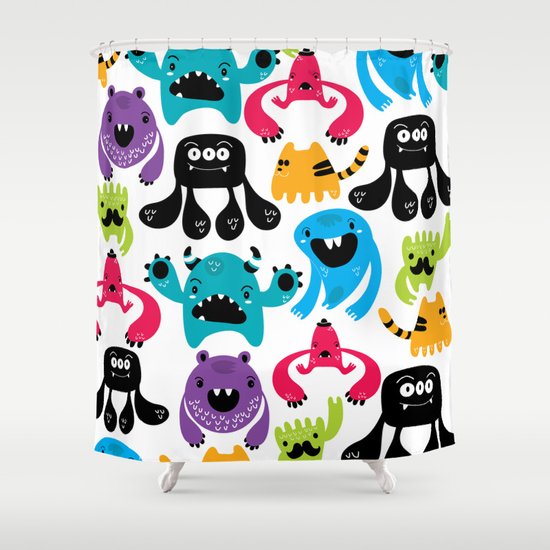 Monster pattern Shower Curtain
