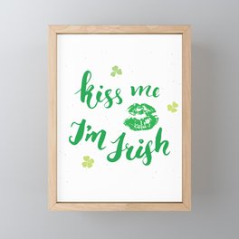 Kiss Me I'm Irish Framed Mini Art Print