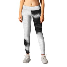 Black and White Cowhide Hygge  Leggings