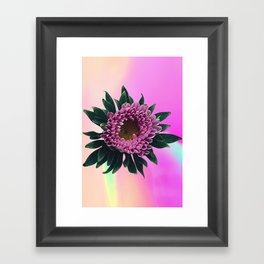 Neon Flower Framed Art Print