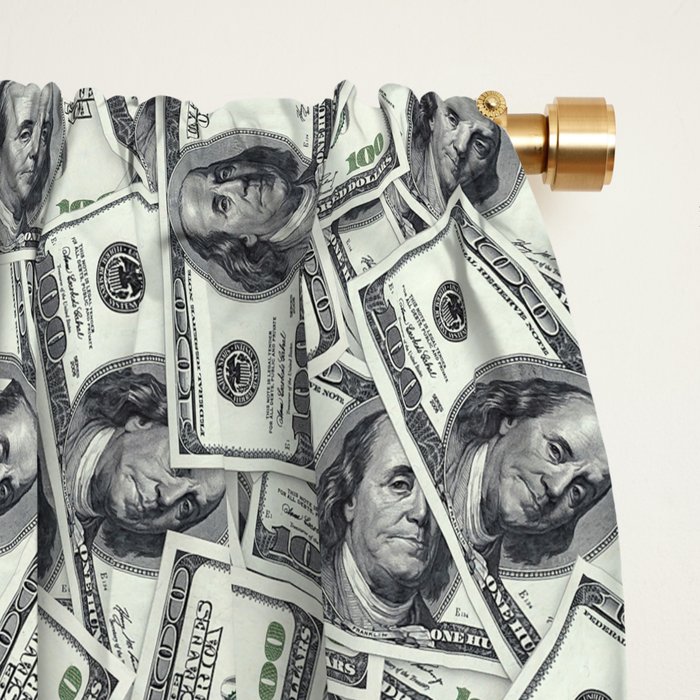 Giant Money Background 100 Dollar Bills 3d Render Of Thousands Of 100 Dollar Bills Blackout Curtain By Grandeduc