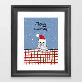 Meowy Catmas Framed Art Print