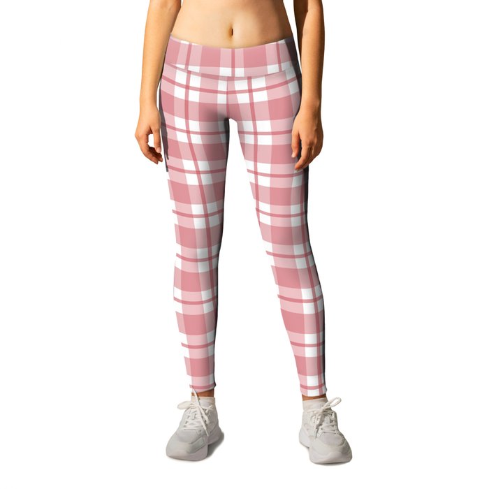 Gingham, pink and white Leggings