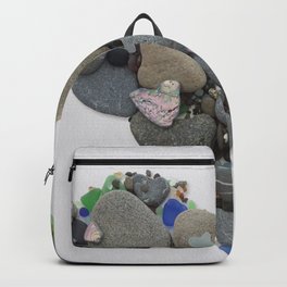 LOVE Sea Glass & River Rock Stone Heart Valentines Day Gift - Donald Verger Valentine's Art Backpack | Graphic Design Wife, Birthday Anniversary, Father Announcement, Photo, Mother Mothers Mom, Baby Kids Teens, My Wedding Shower, Easter Holiday Dad, Unique Romantic Love, Valentines Valentine 