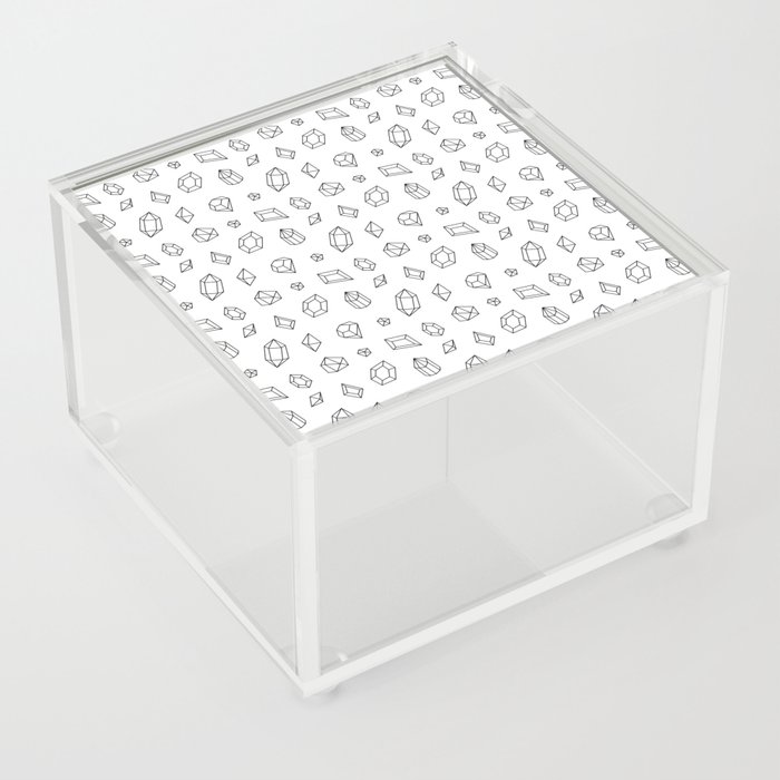 Black Gems Pattern Acrylic Box