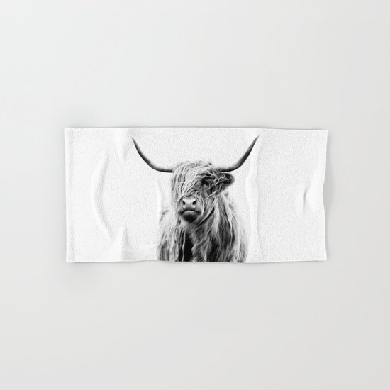 portrait of a highland cow Hand & Bath Towel