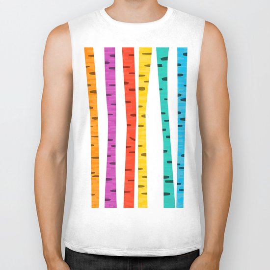 Birch forest Biker Tank