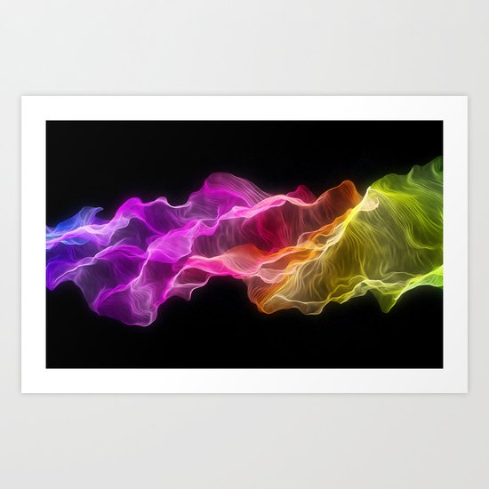 Rainbow satin Art Print