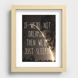 Dreaming or Sleeping Recessed Framed Print