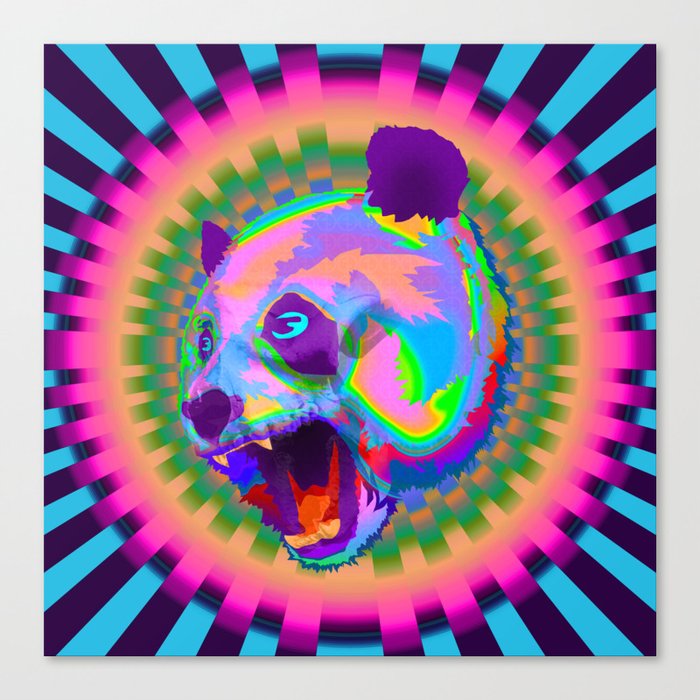 Prismatic Panda  Canvas Print