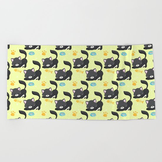 Cute Cat #2 Beach Towel