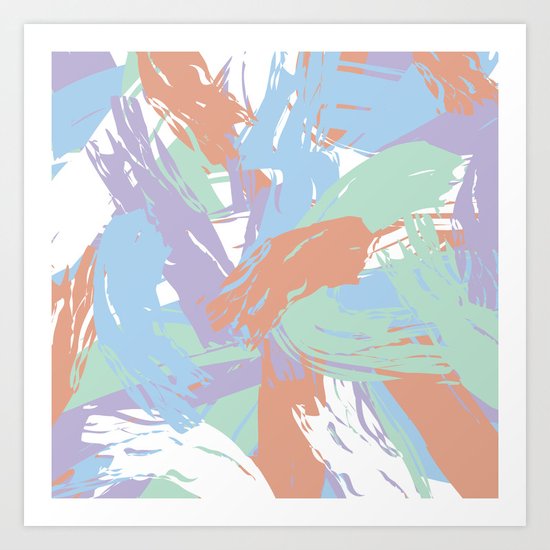 Pastel Paint Art Print