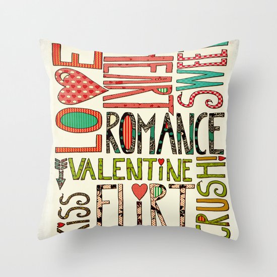 My Romantic Valentine Throw Pillow