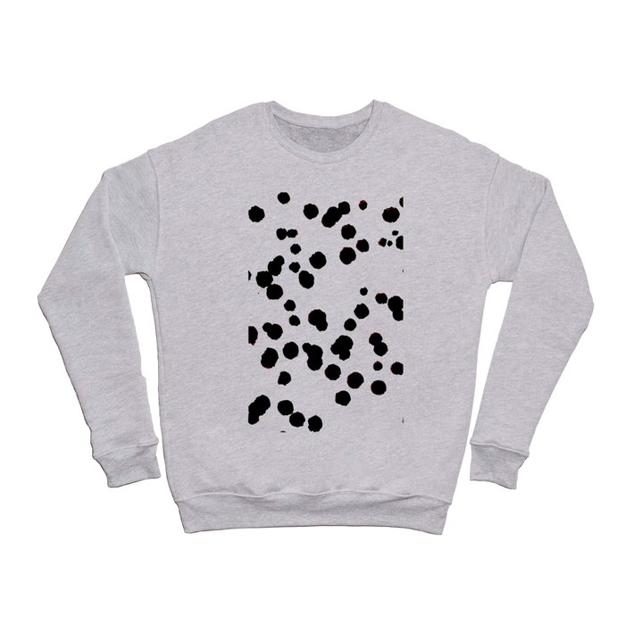 Abstract animal print black dots Crewneck Sweatshirt