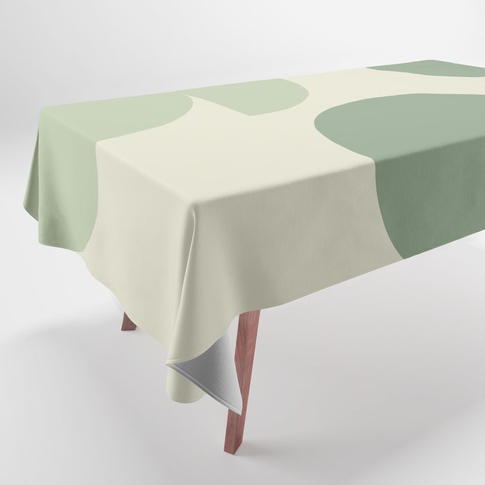 Mid Century Modern Geometric Shapes Tablecloth
