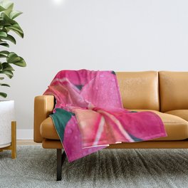 Aloha Hawaii Kalama O Nei Pink Tropical Plumeria Throw Blanket