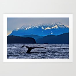 Alaskan Whale  Art Print
