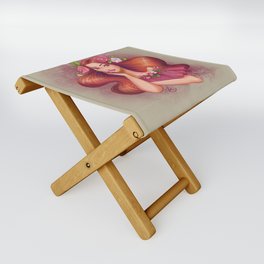 Flower Girl in Pink Folding Stool