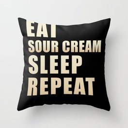 Sour Cream Throw Pillow