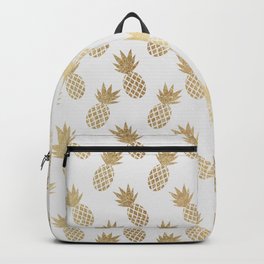 Gold Pineapple Pattern Backpack