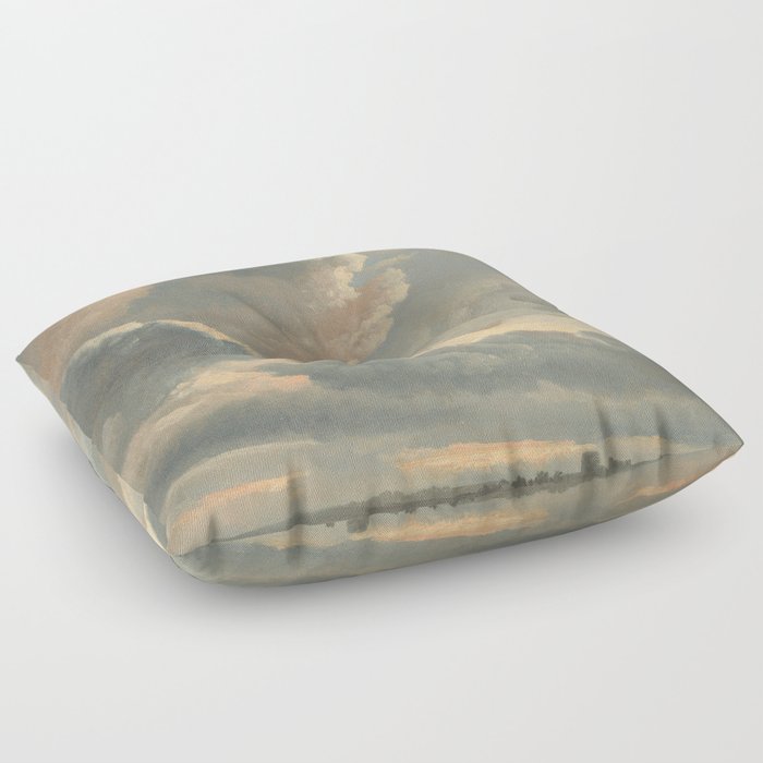 Study of Clouds with a Sunset near Rome, 1786 Floor Pillow