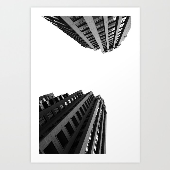 Architecture Minimalism Black and White Photography Art Print