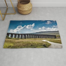 Great Britain Photography - Ribblehead Viaduct Under The Blue Sky Area & Throw Rug