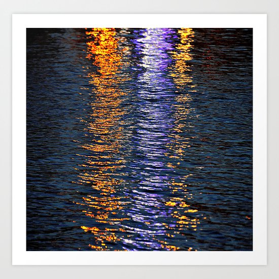 sea reflex in colors Art Print