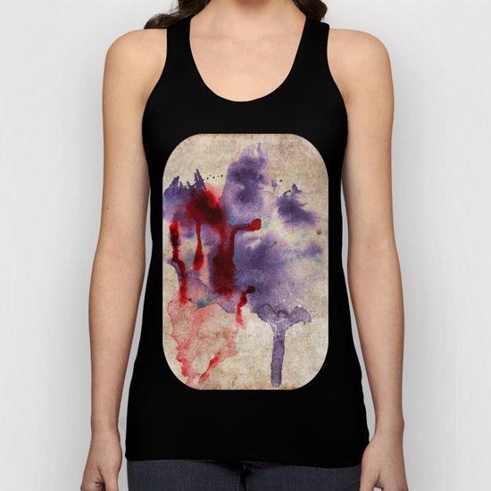 Purple Color Splash Unisex Tank Top