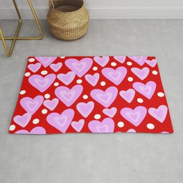 In The Mood for Love - red pink and purple Area & Throw Rug