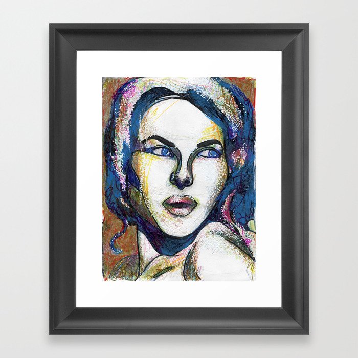 Pop Art Woman Framed Art Print
