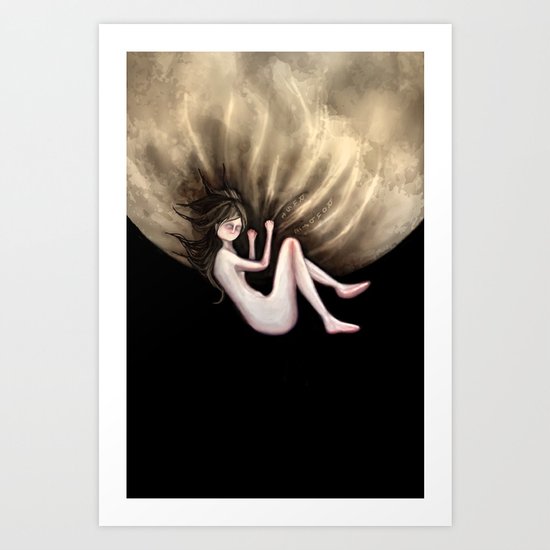 Sail away... to the moon Art Print
