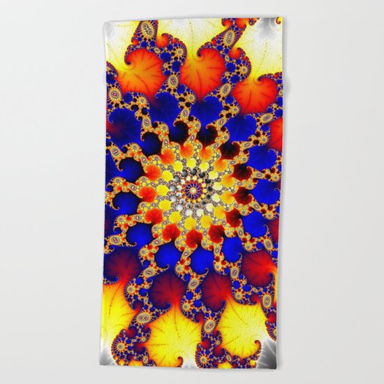 fire wheel Beach Towel