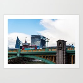 Southwark Bridge over Thames River in London Art Print